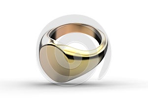 3D illustration of signet ring