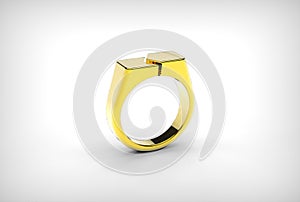 3D illustration of signet ring