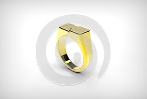 3D illustration of signet ring