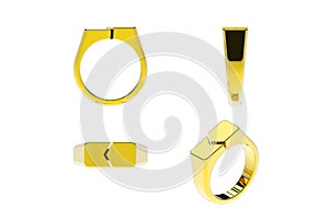 3D illustration of signet ring