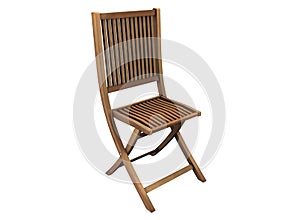 3d illustration of simple folding chair.