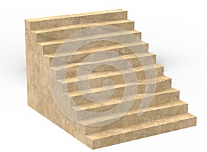 3d illustration of simple stairs.