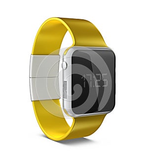 3D illustration of Smart Watch with Digital Display isolated white