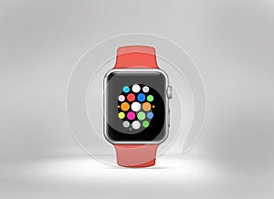 3D illustration of smart watch models