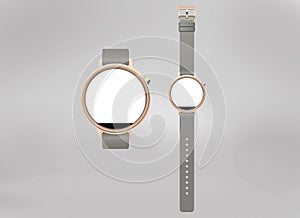 3D illustration of smart watch models