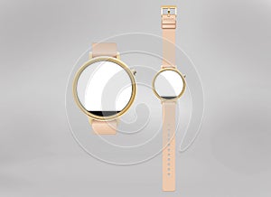 3D illustration of smart watch models