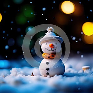 3d illustration of a snowman
