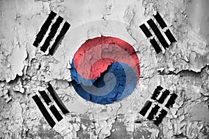 3D-Illustration of a South Korea flag - realistic waving fabric flag