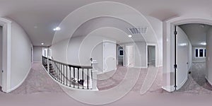 3d illustration spherical 360 degrees, seamless panorama of a house