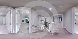 3d illustration spherical 360 degrees, seamless panorama of a house