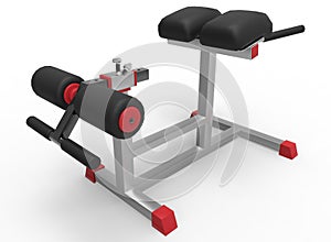 3d illustration of sport tool in gym.