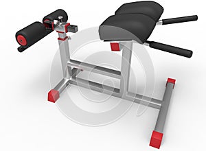 3d illustration of sport tool in gym.