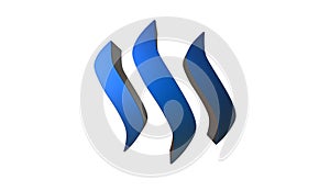 3D illustration of the steem logo