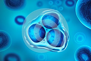 3D illustration of stem cells