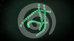 3D illustration of a Streptococcus Pyogenes Bacteria