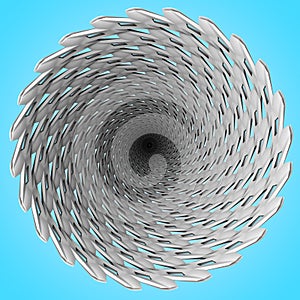 3D illustration of structured grid tunnel