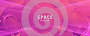 3D illustration template design in concept of space in the galaxy of the universe. Modern abstract gradient background in liquid