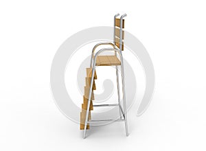 3d illustration of umpire chair.