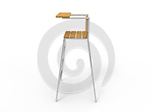 3d illustration of umpire chair.