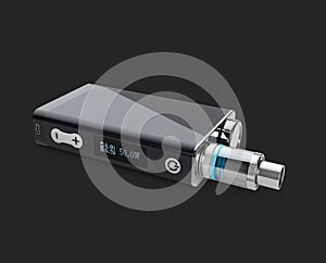 3d Illustration of Vape device. Vape smoking. Vapor vaping.