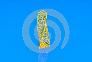 3d illustration of voronoi vase isolated