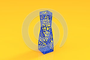 3d illustration of voronoi vase isolated