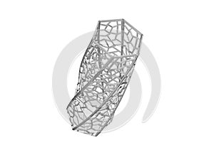 3d illustration of voronoi vase isolated