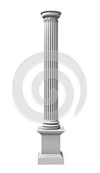 3d illustration of a white column