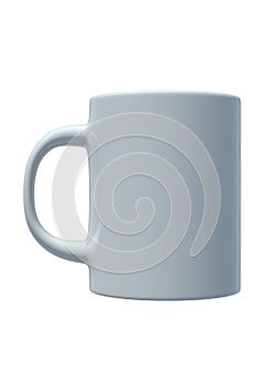 3d illustration, white mug