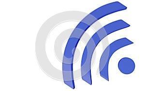 3d illustration of wifi connection icon representing communication