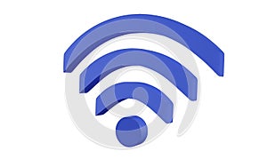 3d illustration of wifi connection icon representing communication