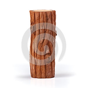 3d illustration. Wooden timber on a white background