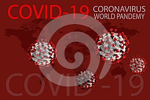 3D illusttration Chinese coronavirus COVID-19 COVID-19 SARS, virus 2020 , MERS-CoV ,chinese virus 2019-nCoV. 3D illusttration