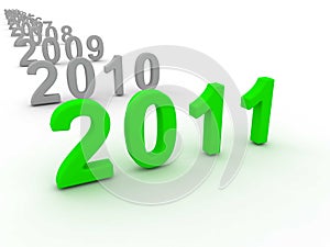 3D Image Of 2011 (Green)
