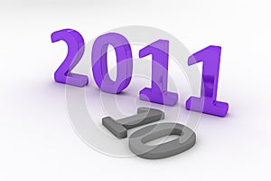 3D Image Of 2011 (Purple)