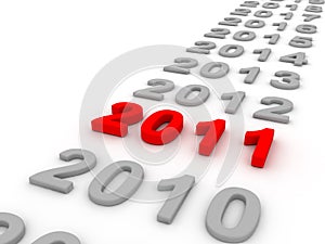 3D Image Of 2011 (Red)