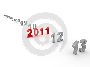 3D Image Of 2011 (Red)