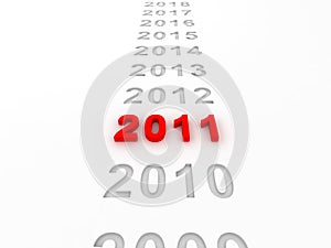 3D Image Of 2011 (Red)