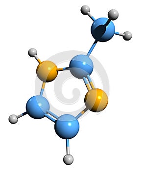 3D image of 3-methylimidazole skeletal formula