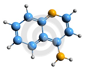 3D image of 4-Aminoquinoline skeletal formula