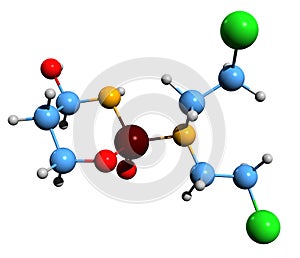 3D image of 4-Hydroxycyclophosphamide skeletal formula