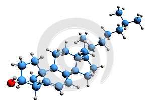 3D image of 7-Dehydrocholesterol skeletal formula