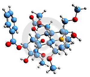 3D image of Aconitine skeletal formula