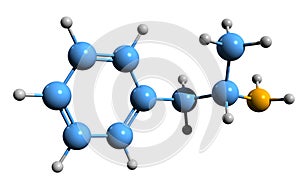 3D image of Adderall skeletal formula