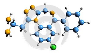 3D image of Adinazolam skeletal formula