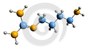 3D image of Agmatine skeletal formula