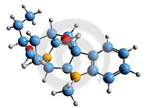 3D image of Ajmaline skeletal formula