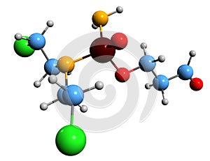 3D image of aldophosphamide skeletal formula