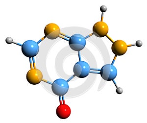 3D image of Allopurinol skeletal formula