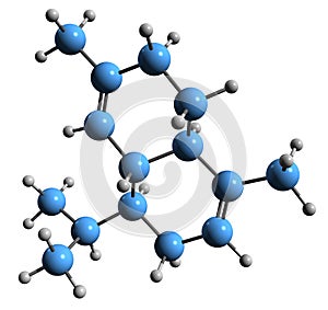 3D image of alpha cardinen skeletal formula